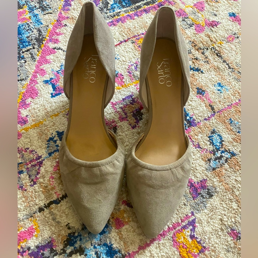 Franco Sarto Leather Wedge Pump